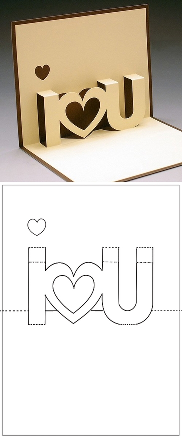 I Love You Cut Out Card